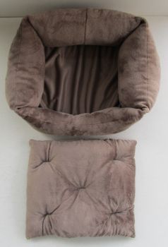 Mikrofaser Bettchen / Sofa Nicki 1 cappuccino